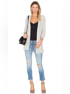 Rag and Bone Tamara Cashmere Cardigan in Light Grey 100% cashmere, GUC, size M